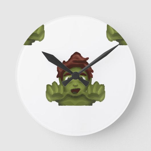 Horloge Ronde emoji zombie (Recto)