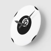 Horloge Ronde émoticône huit balles (Angle)