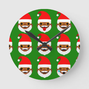 Horloge Ronde émoticônes de père Noël