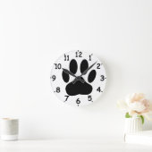 Horloge Ronde Empreinte de chien (Maison)