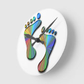 Horloge Ronde Empreinte numérique (Angle)