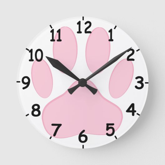 Horloge Ronde Empreinte rose (Recto)