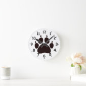 Horloge Ronde Empreintes de pattes de chat (Maison)