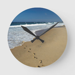 Horloge Ronde Empreintes Sur La Plage, Mabibi, Thongaland