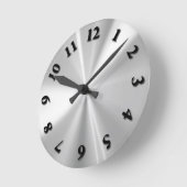 Horloge ronde en acier inoxydable (Angle)