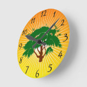 Horloge ronde en arbre (Angle)