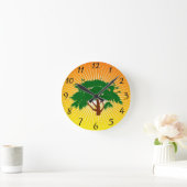 Horloge ronde en arbre (Maison)