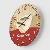 Horloge ronde en forme de tasse à café (Angle)