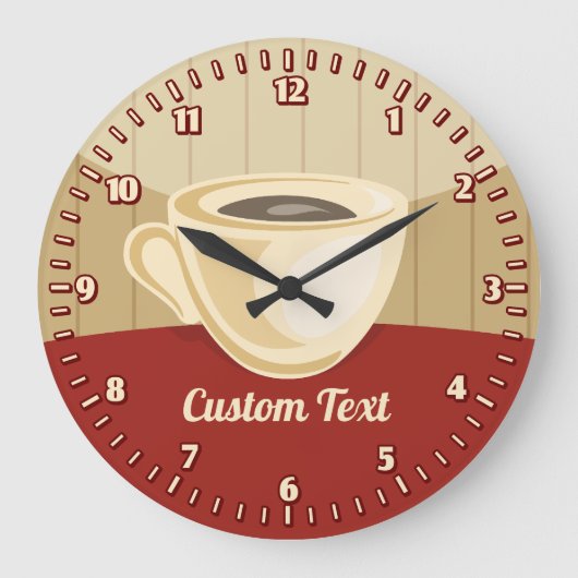 Horloge ronde en forme de tasse à café (Recto)