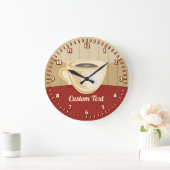 Horloge ronde en forme de tasse à café (Maison)