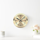 Horloge ronde en laiton simulée (Maison)