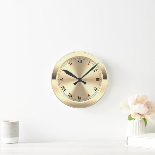 Horloge ronde en laiton simulée (Maison)