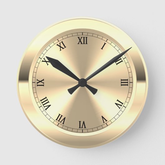 Horloge ronde en laiton simulée (Recto)