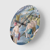 Horloge Ronde En pêchant en eaux peu profondes utilisant des (Angle)