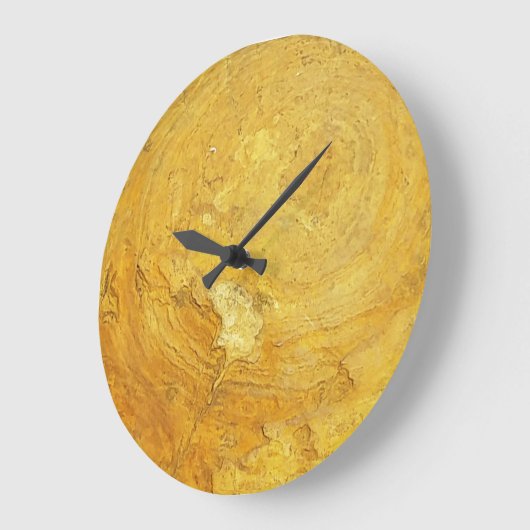 Horloge ronde en pierre rocheuse (Angle)
