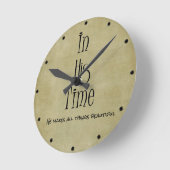 Horloge Ronde En son temps Bible Verse (Angle)