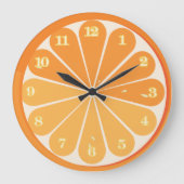 Horloge ronde en tranche orange fraîche : Fruit d' (Recto)