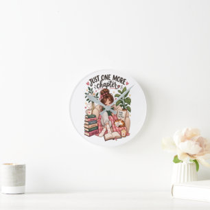 Horloge Ronde Encore un chapitre – Lecture confortable pour amou