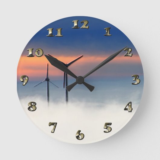 Horloge Ronde Énergie alternative - L'énergie éolienne dans les  (Recto)