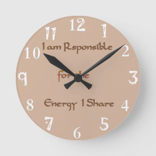 Horloge Ronde Énergie Je partage les circonstances en bref