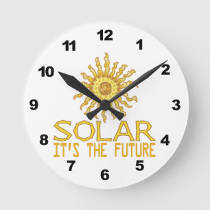 Horloge Ronde Énergie solaire