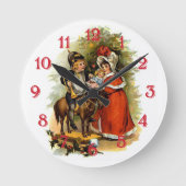 Horloge Ronde Enfants de Noël victoriens (Recto)