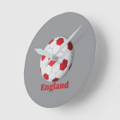 Horloge Ronde England Soccer (Angle)