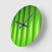 Horloge Ronde Ensemble de bambou vert (Angle)