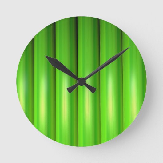 Horloge Ronde Ensemble de bambou vert (Recto)