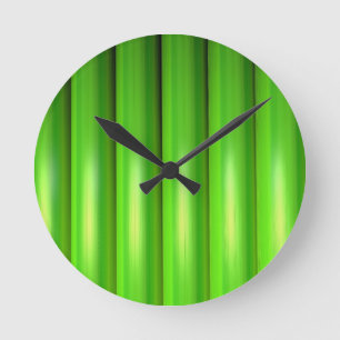 Horloge Ronde Ensemble de bambou vert