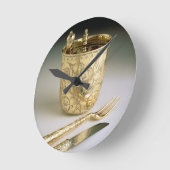 Horloge Ronde Ensemble de voyage d'un couteau, d'une fourchette, (Angle)