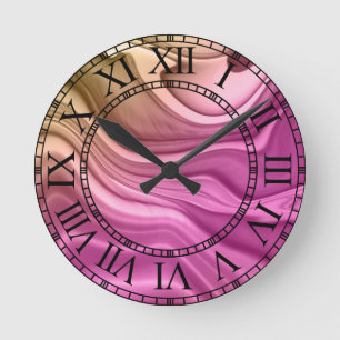 Horloge Ronde Ensemble d'encre à l'alcool Papier numérique Auror