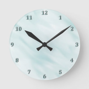Horloge Ronde Ensemble en pastel bleu brumeux moderne de Bath