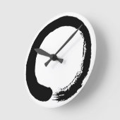 Horloge Ronde Enso Circle Zen Calligraphie (Angle)