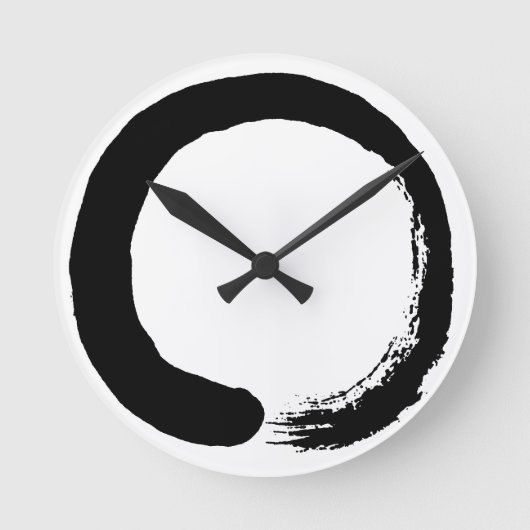 Horloge Ronde Enso Circle Zen Calligraphie (Recto)