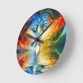 Horloge Ronde Entre miroir et mémoire (Angle)