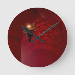 Horloge Ronde Entrée voûtée et lanterne illuminée