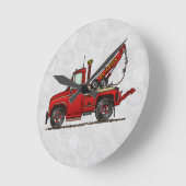 Horloge Ronde Épave-Camion Cute Tow (Angle)