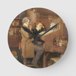 Horloge Ronde Épicier et épouse, 1868