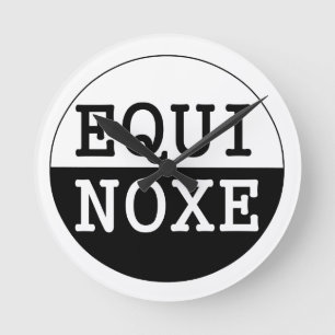Horloge Ronde équinoxe noir et blanc