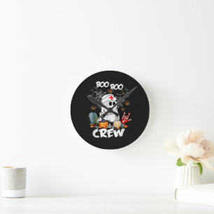 Horloge Ronde Équipage Boo Boo Infirmière Fantôme Halloween Effr