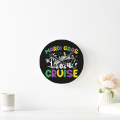 Horloge Ronde Équipe de croisière Mardi Gras (Maison)