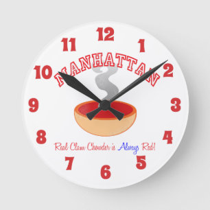 Horloge Ronde Équipe Manhattan Clam Chowder
