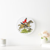 Horloge Ronde Équitation de pullover de chasseur de chasse de (Maison)