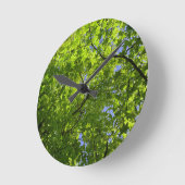 Horloge Ronde Érable au printemps (Angle)