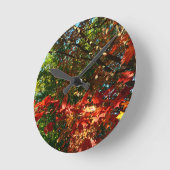 Horloge Ronde Érable japonais en automne (Angle)