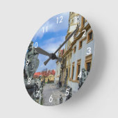 Horloge Ronde Escaliers avec anges en pierre à l'église Loreto P (Angle)