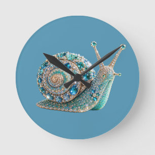 Horloge Ronde Escargot Joyau Étincelant