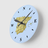 Horloge Ronde Espagne Carte Clock (Angle)