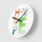 Horloge Ronde Espoir - Foi chrétienne Inspiration (Angle)